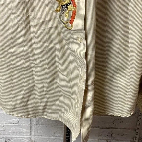 Fabrizio Vintage Embroidered Western Button Up Long Sleeve Shirt Large - Picture 5 of 12